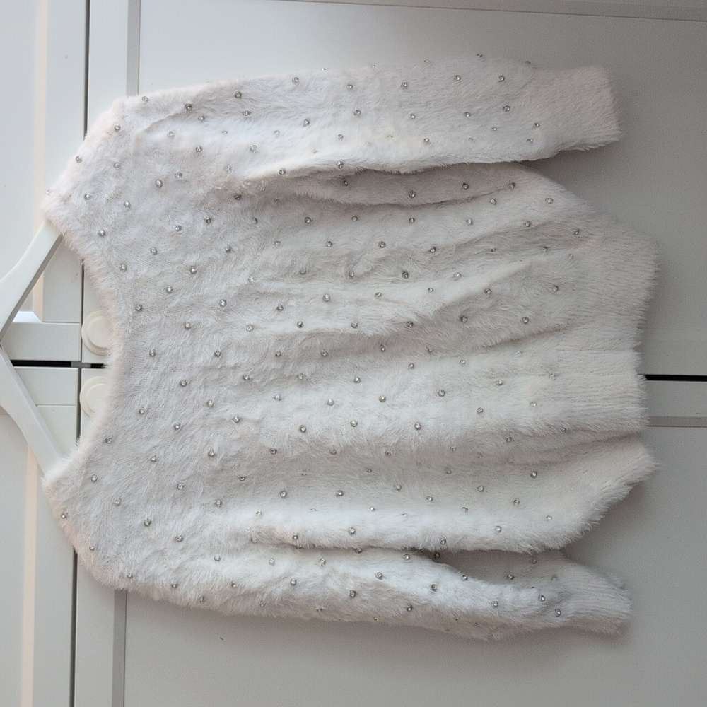 French Sweater with Crystals like new S
